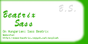 beatrix sass business card